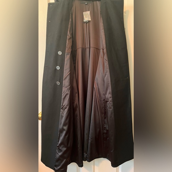 Wool Black Fit & Flare Trench Coat - Long (Torrid) Plus Size 5x(28) - Picture 3 of 4